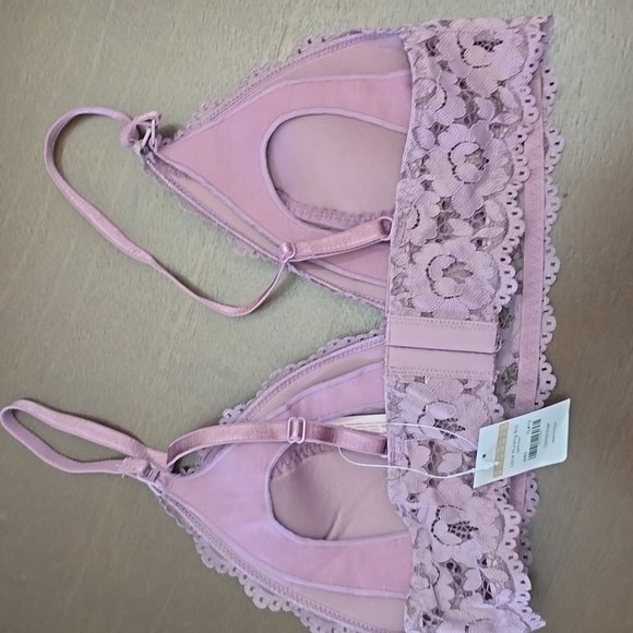 MOMANDA Lace Bandeau Nursing Bra in Orchid Rose Sz 36B Nwt - Picture 2 of 5